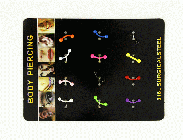 Kolczyki piercing (12 szt.)