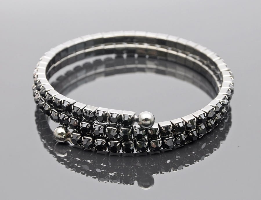 Bransoleta 2 rzędy średnia cyrkonia