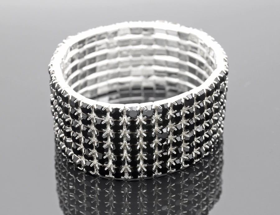 Bransoleta 6 rzędów średnia cyrkonia