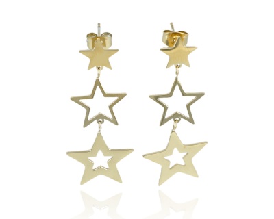 Kolczyki potrójne gwiazdy