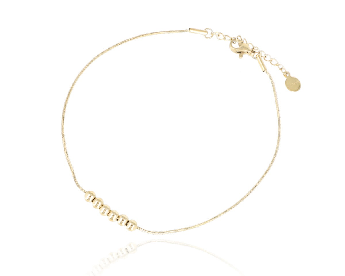 Bransoleta na nogę z kuleczkami