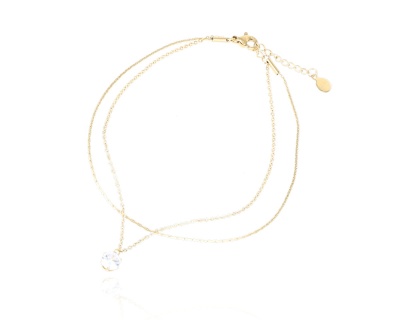 Bransoleta na nogę z cyrkonią