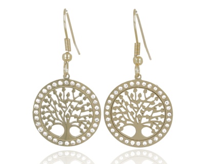 Kolczyki drzewko szczęścia na biglu