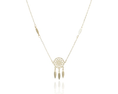 Naszyjnik łapacz z listkami