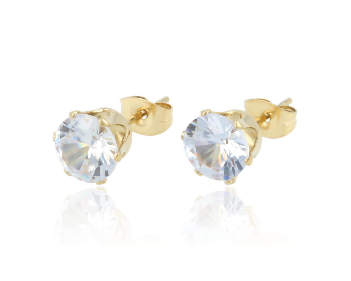 Kolczyki cyrkonia 8mm