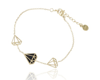 Bransoleta celebrytka  z diamentami