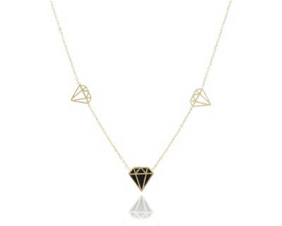 Naszyjnik trzy diamenty