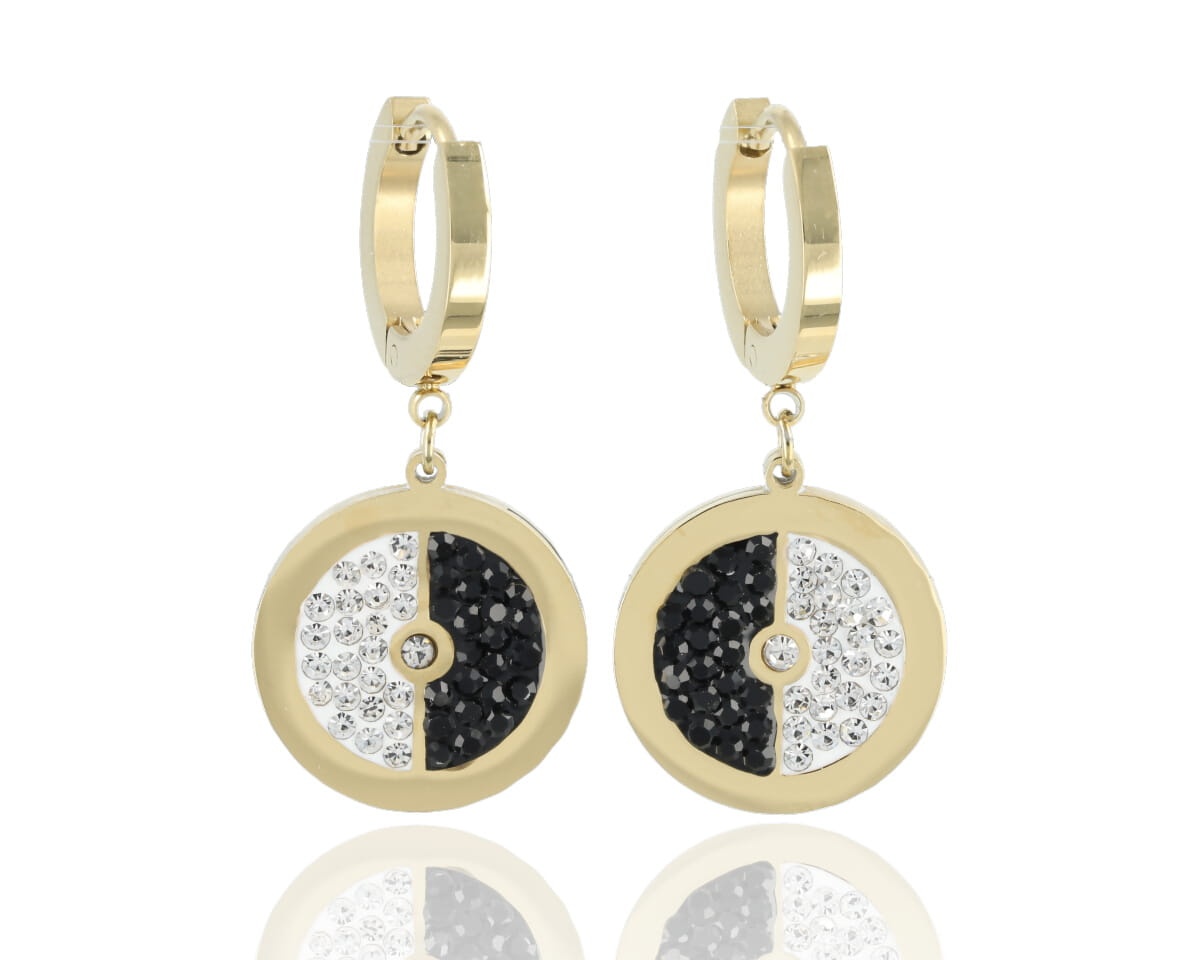 Kolczyki koła pół na pół