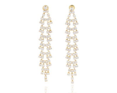 Kolczyki cyrkonie  6 cm