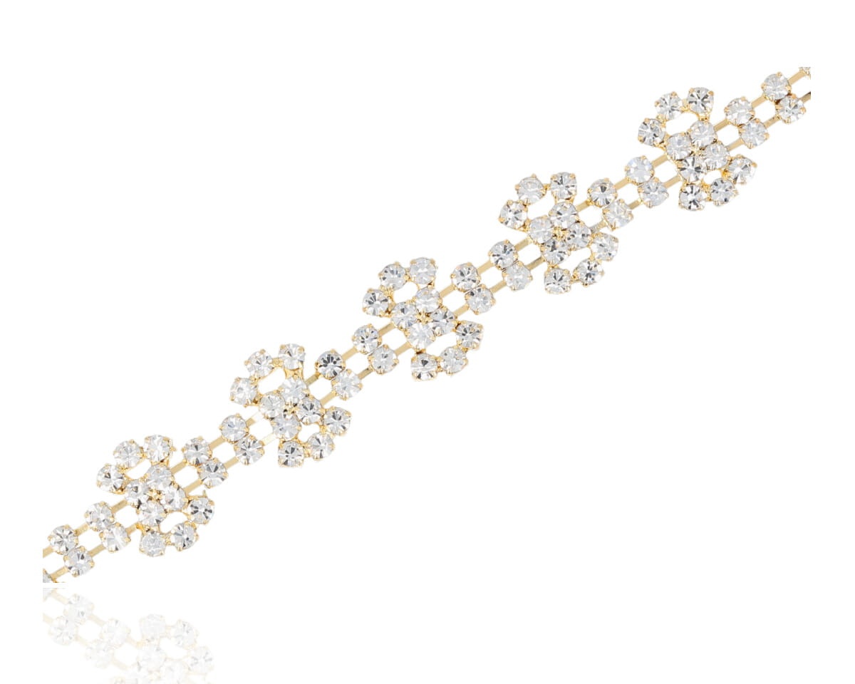 Bransoleta cyrkoniowe kwiatki