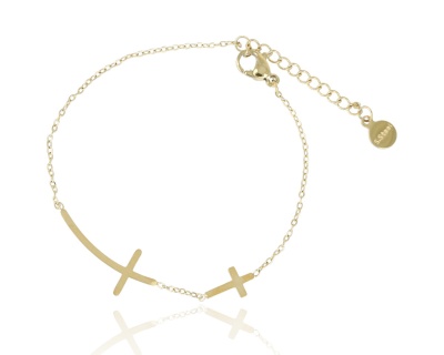 Bransoleta dwa krzyżyki