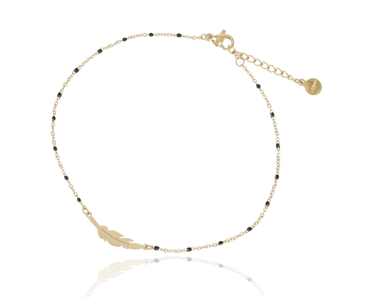 Bransoleta na nogę z koralikami