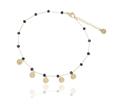 Bransoleta na nogę  pastylka  koraliki