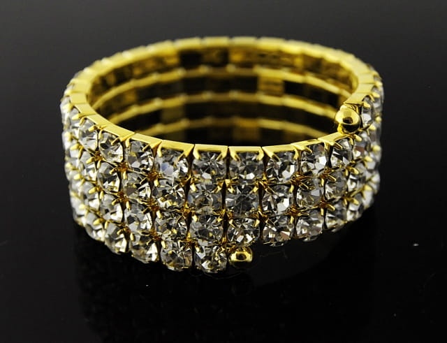 Bransoleta 4 rzędy, duża cyrkonia