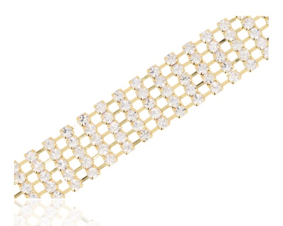 Bransoleta 5 rzędów, średnia cyrkonia