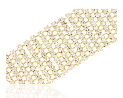 Bransoleta 10 rzędów, średnia cyrkonia