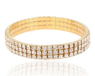 Bransoleta 3 rzędy, mała cyrkonia