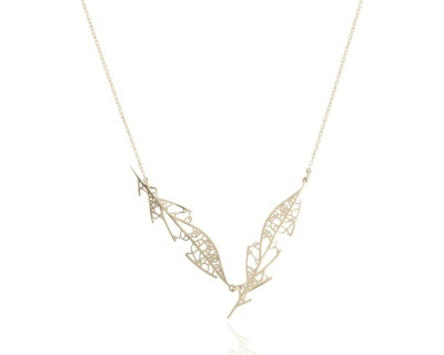 Naszyjnik ażurowe liście