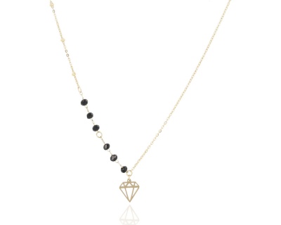 Naszyjnik diament z koralikami