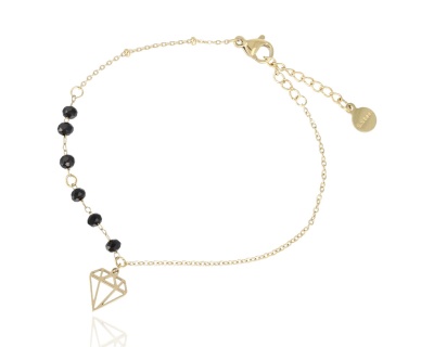 Bransoleta diament z kamykami