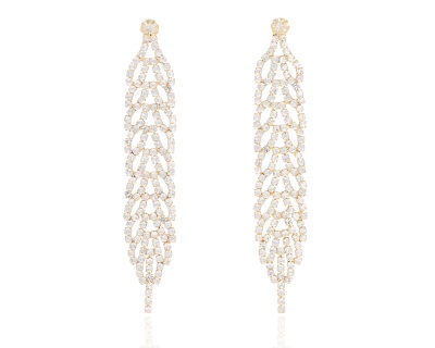 Kolczyki cyrkoniowe ażurowe