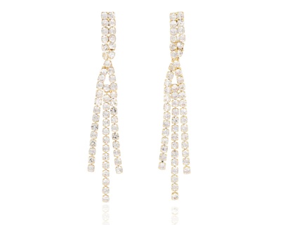 Kolczyki cyrkoniowe nitki