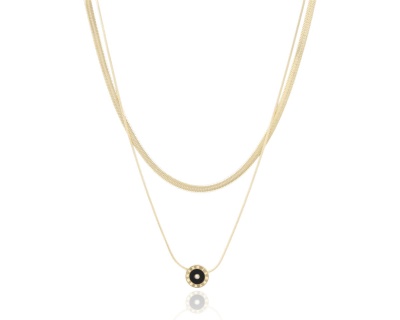 Naszyjnik podwójny z pastylką