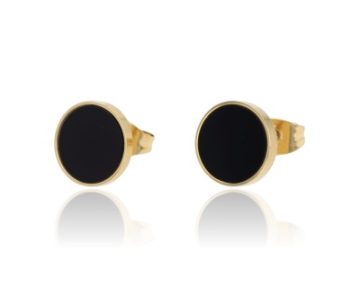 Kolczyki pastylka czarna