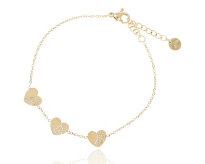 Bransoleta serca ażur