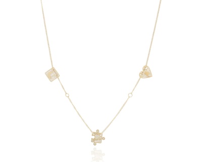 Naszyjnik ażurowe elementy