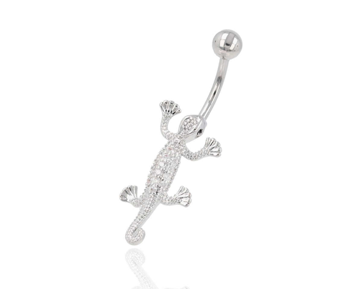 Kolczyk piercing jaszczurka