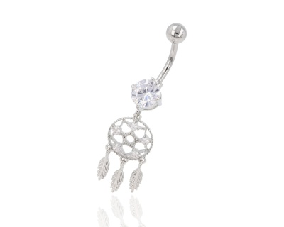 Kolczyk piercing łapacz snów