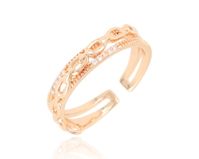 Pierścionek ażurowy podwójny