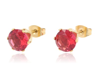 Kolczyki cyrkonia 8 mm