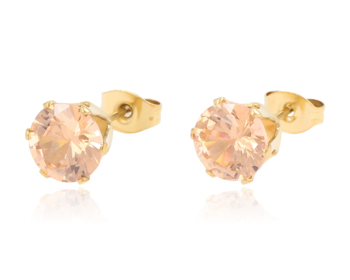 Kolczyki cyrkonia 8 mm