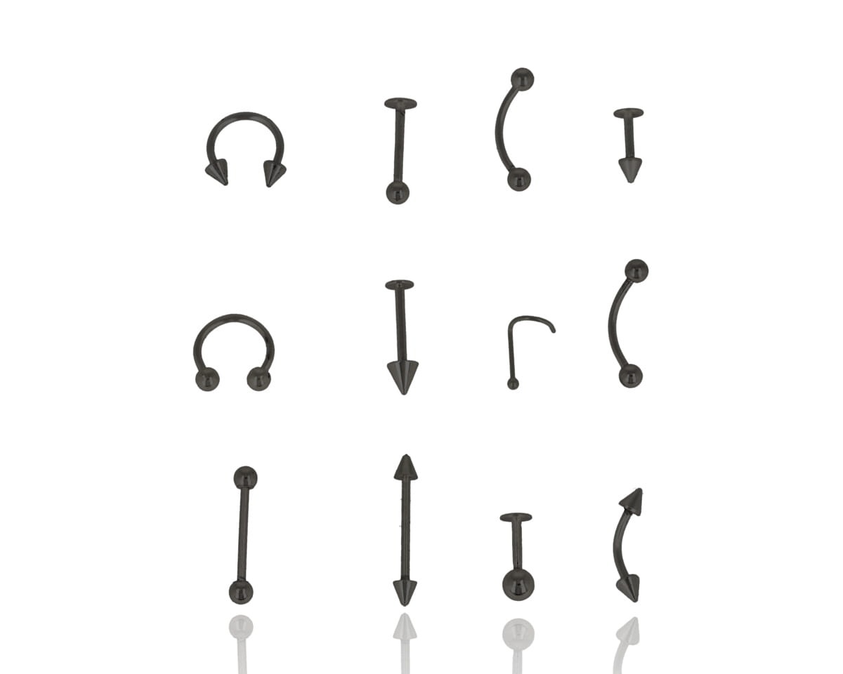 Kolczyki piercing (36 szt.)