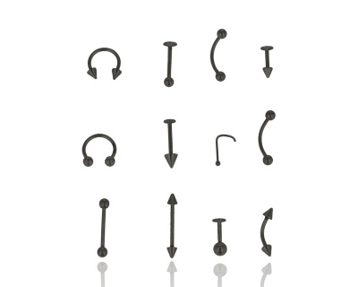 Kolczyki piercing (36 szt.)