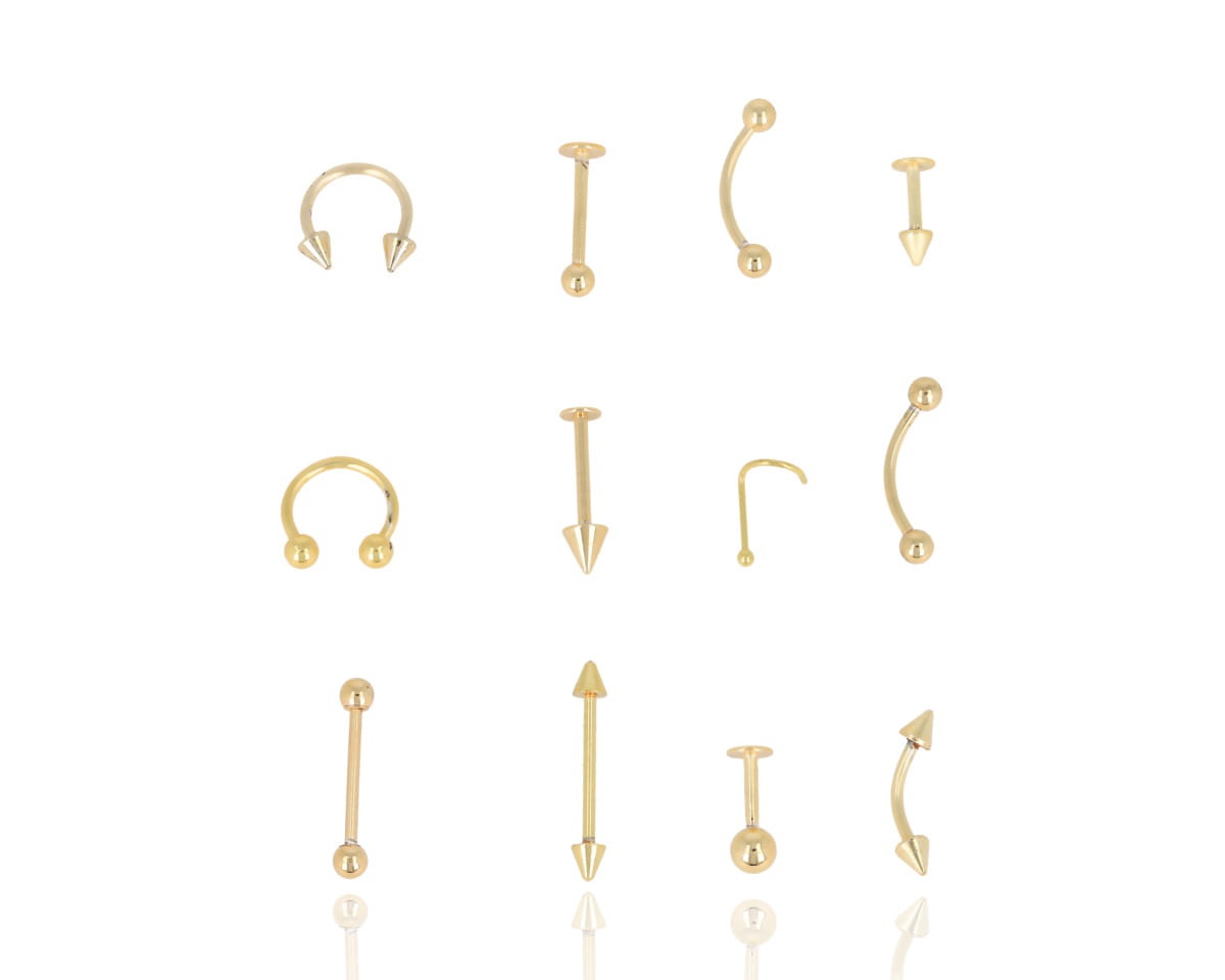 Kolczyki piercing (36 szt.)