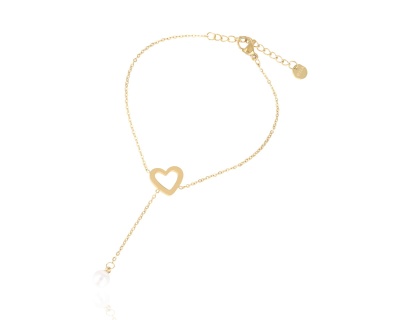 Bransoleta serce perła