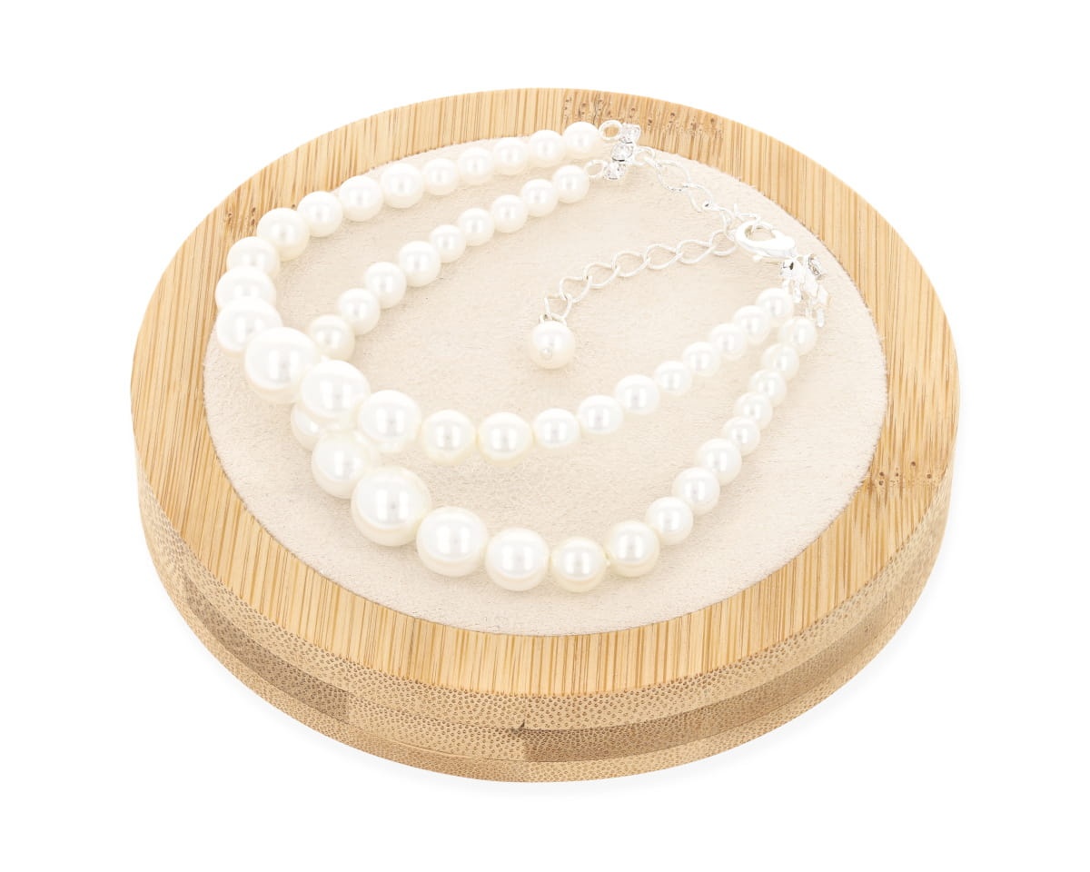 Bransoleta biała perła podwójna 