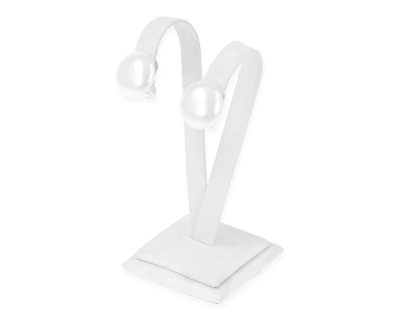 Klipsy biała perła 