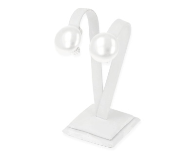 Klipsy biała perła 