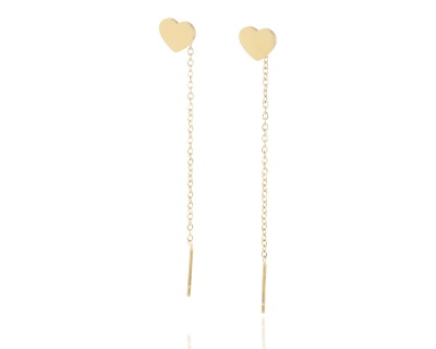 Kolczyki przeciągane serca