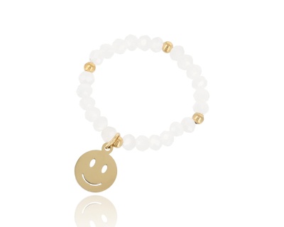 Pierścionek koralik szlifowany  