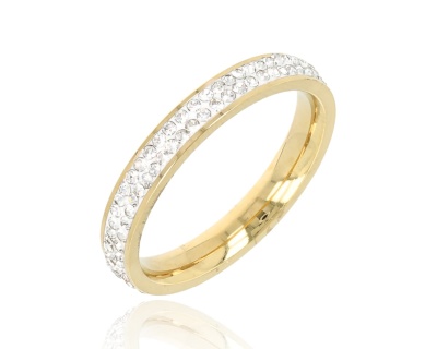 Obrączka dwurzędowe cyrkonie