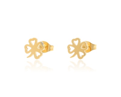 Kolczyki koniczynki ażurowe 6 mm