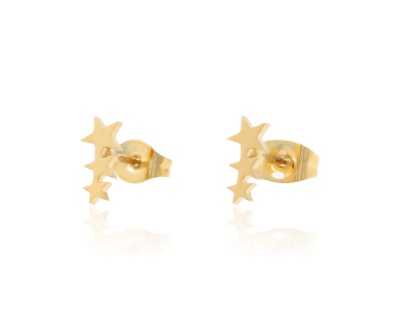 Kolczyki trzy gwiazdy 6 mm