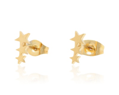 Kolczyki trzy gwiazdy 8 mm