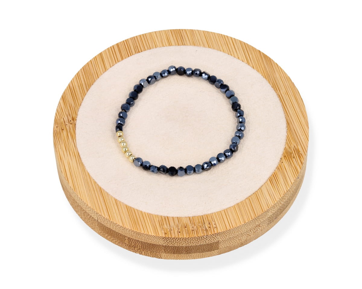 Bransoleta koralik płaski 