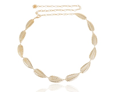 Pasek metalowy liście 